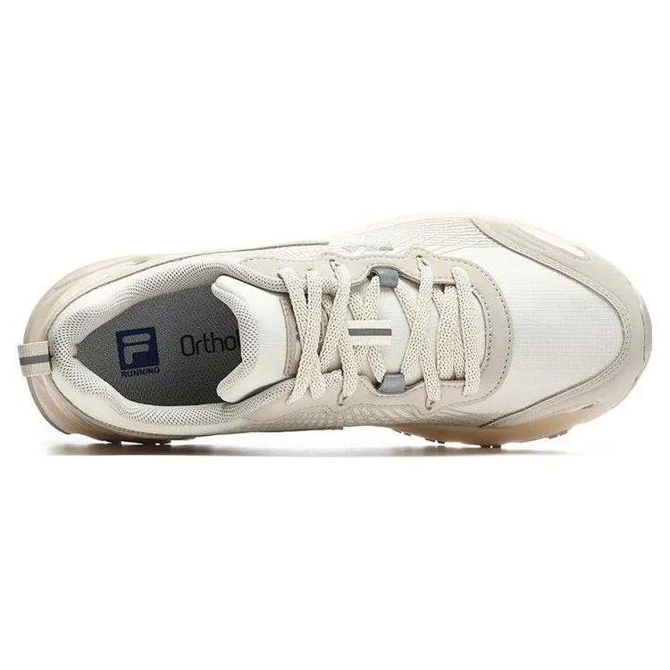 Fila LYNX Wygodne Tekstylne , Skórzane Niskie Codzienne Buty do Biegania Damskie Beżowe (Dla obu płci) Buty do biegania A12W241205FAW