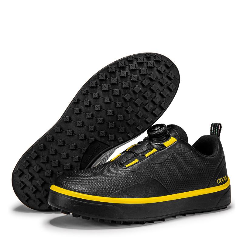 Waterproof Golf Shoes Men Women Leather Golf Training Sneakers Spikeless Golf Trainers Lace-up Business Casual Travel Sneakers