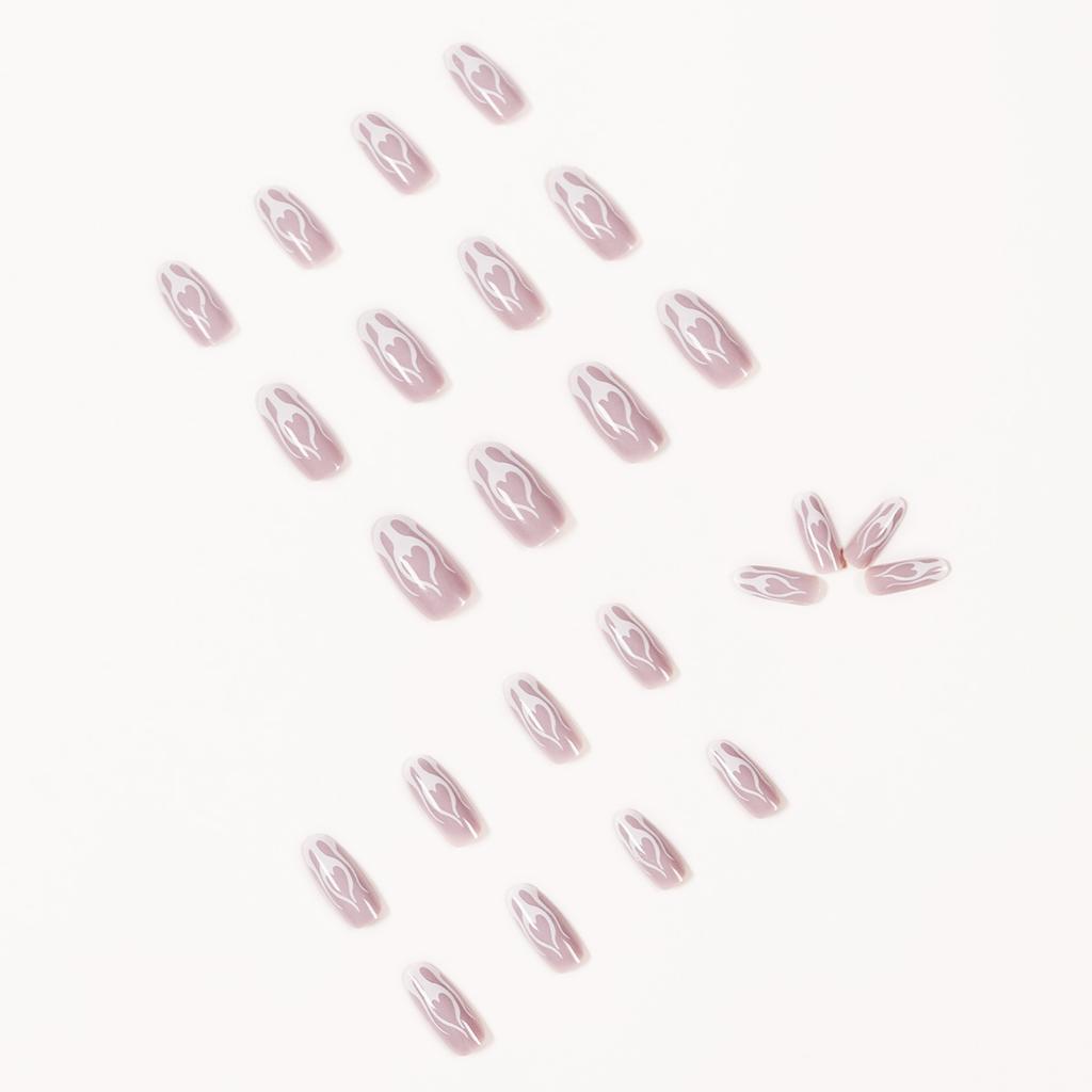 Direct supply white flame soft nail wear nail art finished fake nail nail art patch nail patch removable nail