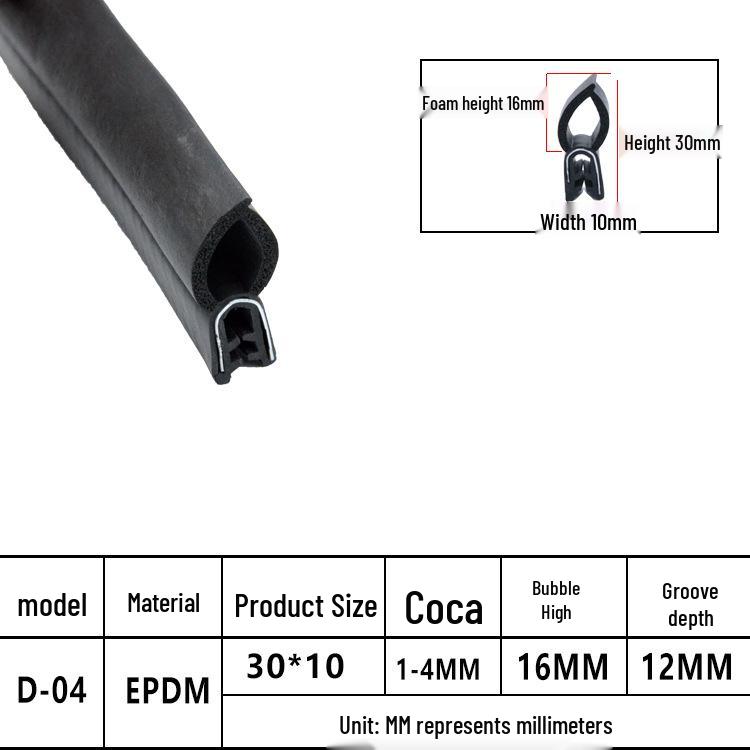 U-Shaped Waterproof Anti-Collision Dustproof Electrical Cabinet Rubber Seal