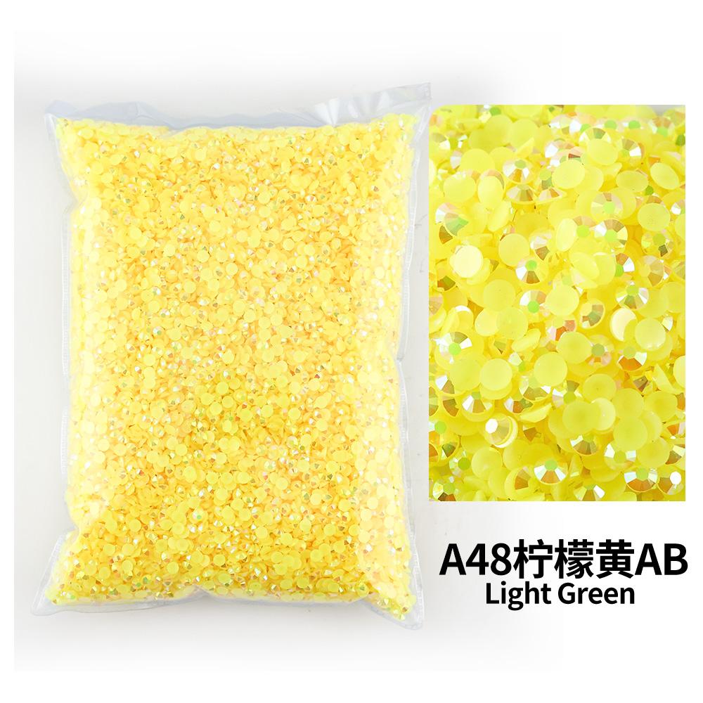 Wholesale Bulk Resin Rhinestone Jelly Color AB transparent AB 2mm,3mm,4mm,5mm,6mm Facets FlatBack Nail Art Garment Decoration
