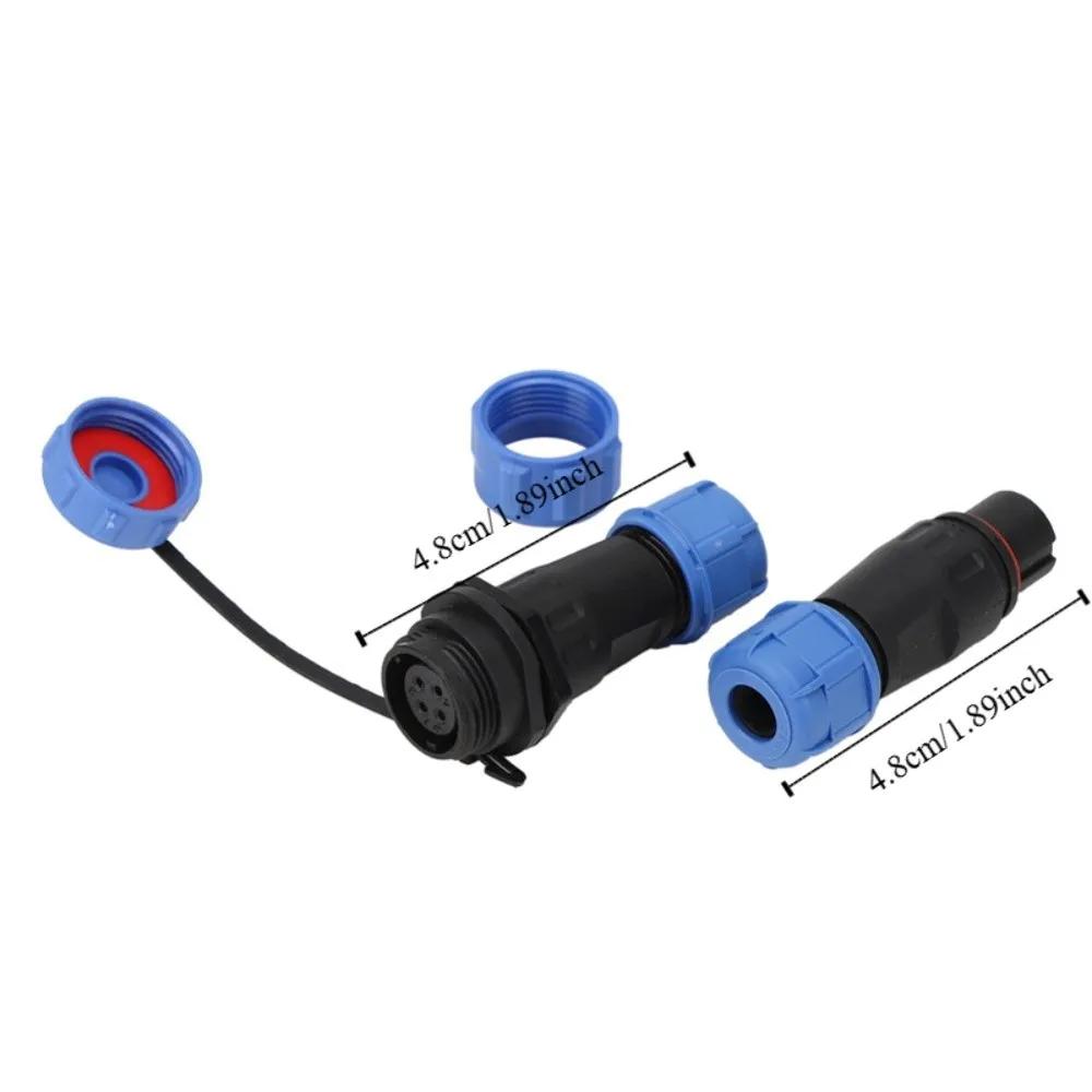 1 Set SP13 Aviation Connector IP68 4 Core Cable Connector Terminal 200V 5A Plug and Wiring Terminal LED Light Connection