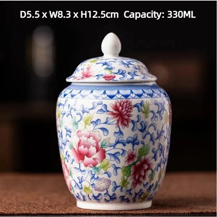 Enamel Ceramic Tea Caddy – Moisture-Proof Sealed Jar for Tea Storage Tea Jar