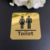 Bathroom Sign Acrylic Mirror Wall Sticker WC Toilet Entrance Signs Self Adhesive Wall Sticker Men Women Door Sticker for Hotel