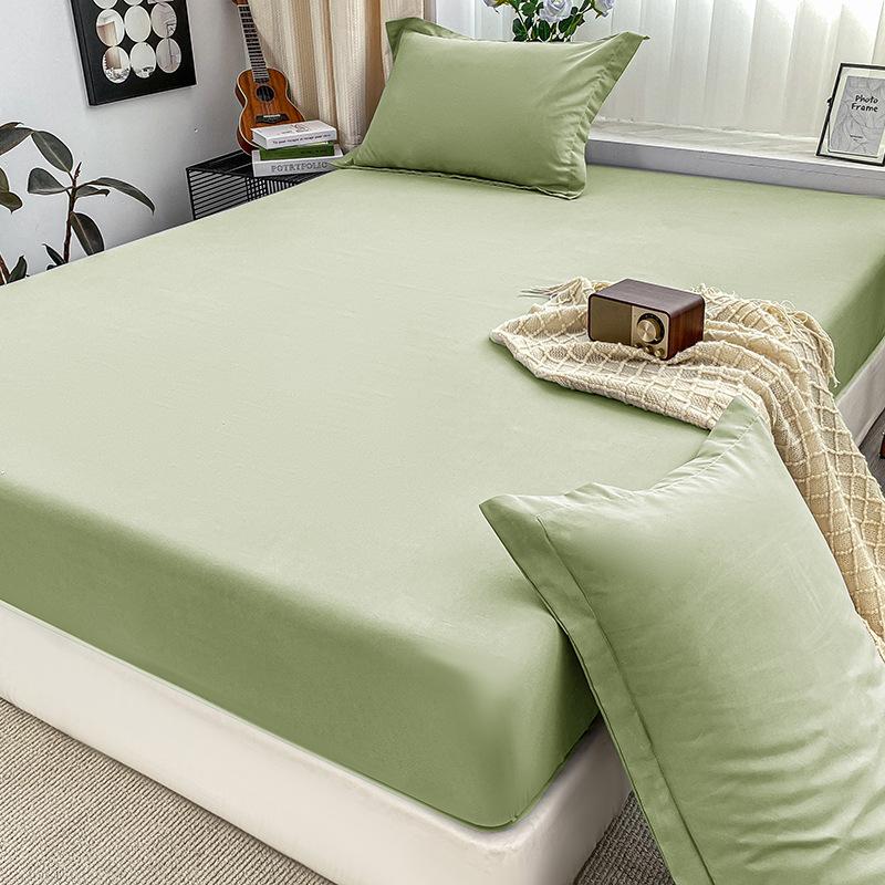 

Комплект матраса из трех частей, Простыни европейского и американского размера, Однотонные, Универсальные для всех сезонов 90 * 200cm single bed hat мятный зеленый