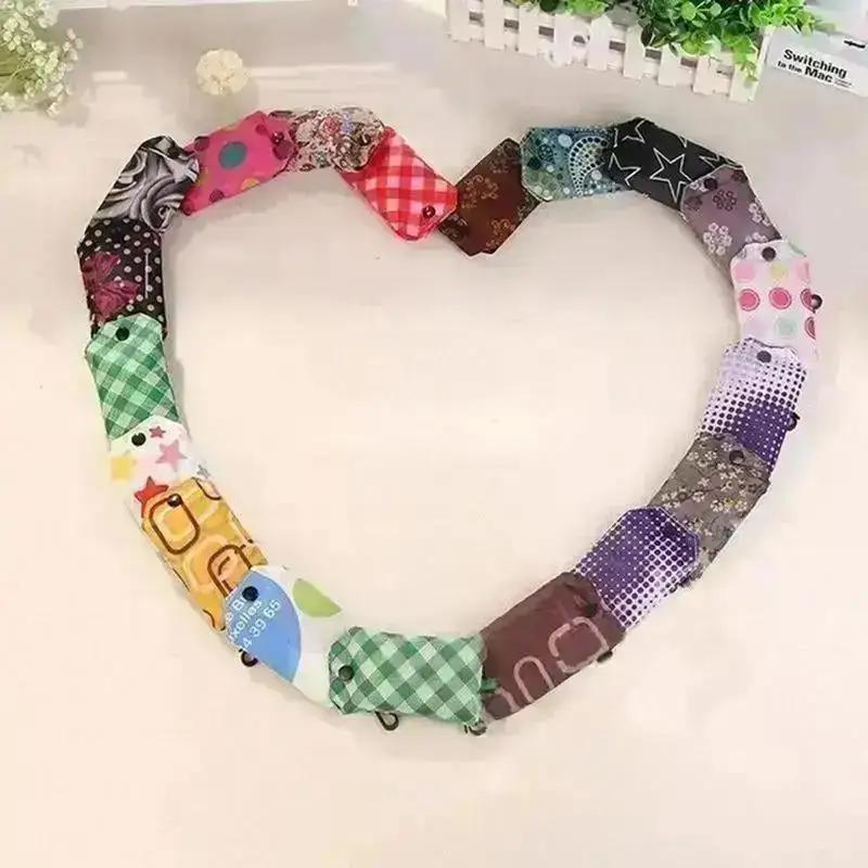 Printed Polyester Storage Bag Fashion Recycled Travel Foldable Reusable Creative Folding Eco-Friendly Shopping Bag Color Random