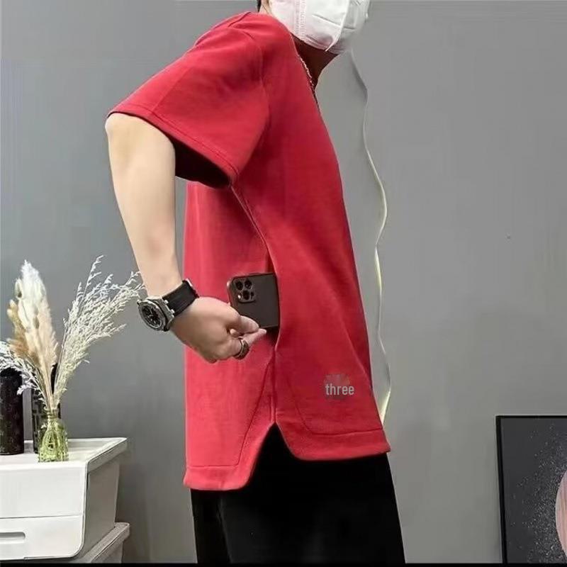 Men's Summer Slim Fit Cool Breathable Short-Sleeve Round Neck Top