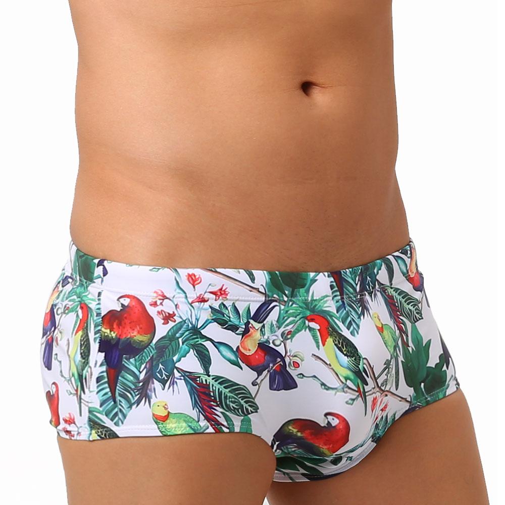Padded Men's Swimwear Briefs Sexy Swimsuit Solid Swimwear with Pouch