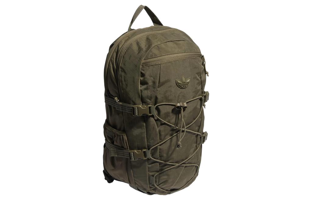 adidas Originals Trefoil Recycled Nylon Plain Weave Backpack Regular Unisex Olive II3334