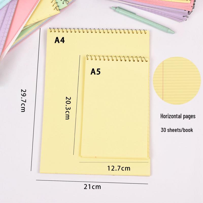 American Style Spiral Notebook: Tear-off Lined Journal, A5/A4 for Students & Office A5
