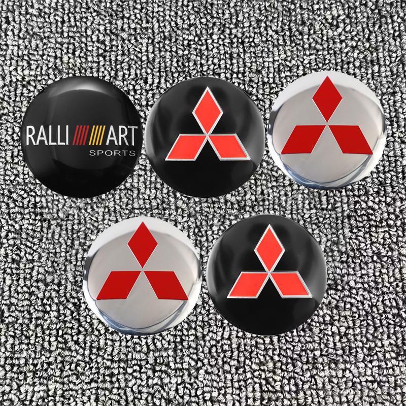 4Pcs Car Emblem Wheel Hub Center Cap Sticker Rim Badge Cover For Mitsubishi Eclipse Lancer Mirage Jinxuan Galant Mirage Montero