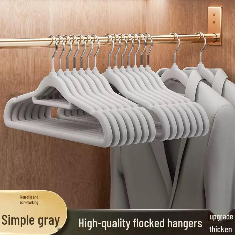 Double-Slot Non-Slip No-Mark Plastic Hanger - Thickened Design for No Shoulder Bumps, Ideal for Hanging and Drying Clothes