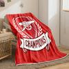 Red Champions Cannon Designed Flannel Blanket for Bedroom, Living Room, Sofa, and Nap