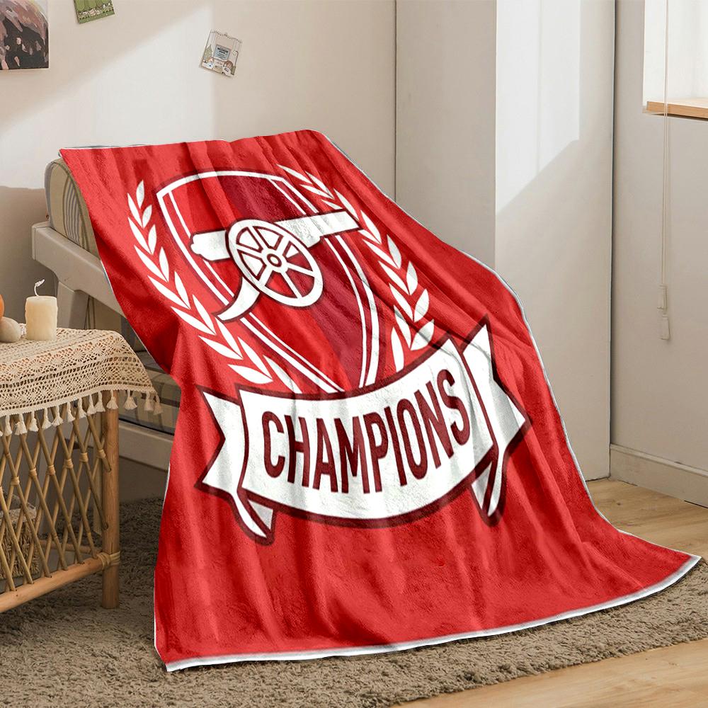 Red Champions Cannon Designed Flannel Blanket for Bedroom, Living Room, Sofa, and Nap