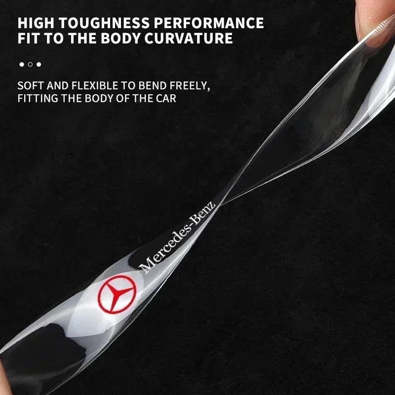 4pcs Car Door Handle Protection Exterior Door Bowl Stickers Styling Accessories For Mercedes Benz Amg W203 W204 W205 W206 FE8