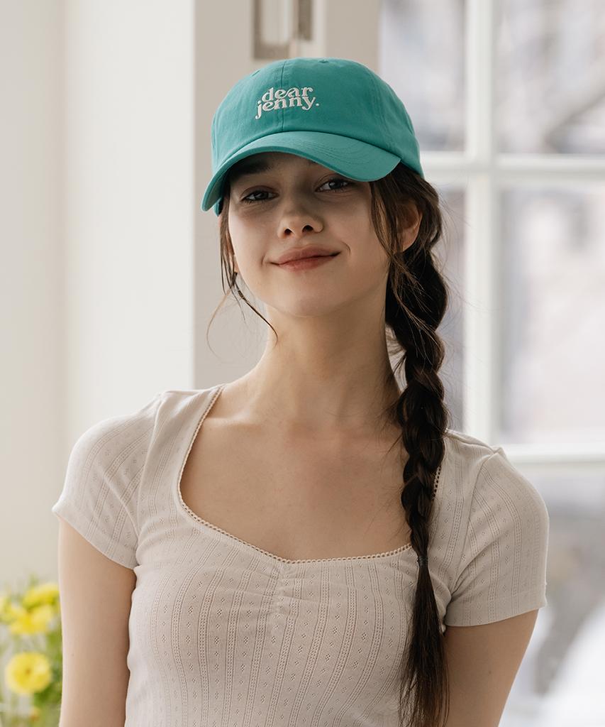 Teochisoul Dear Jenny Lettering Logo Ball Cap (Mint Green)