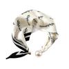Office Ready Magnetic Neck Scarf for Women, Printed Smooth Scarflette with Clasp Closure for Daily Outfit Wear