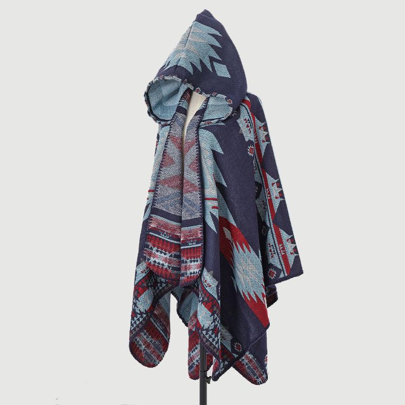 Men's & Women's Hooded Shawl Cape Cloak - Spring/Summer Scarf, Yunnan Xinjiang Tibet Style