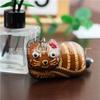 The First Layer Of Cowhide Kitten Keychain Pendant, Locomotive Car Key Chain, Accessories, Bags And Small Pendants Are Cute And Trendy.