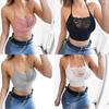 Elegant Womens Sexy Spaghetti Strap Cross Back Lace Crop Top For Clubwear