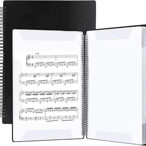 A4 Size 32*24cm / 20 Sheets X 10 Pages, Clear File with Design for Music Sheet Music Storage and Writing Directly