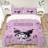 Kuromi'S Balloon Adventure Print 3Pcs Bedding Setduvet Cover With 2 Bedropillowcase Home Birthday Gift