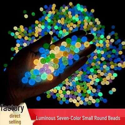 Bunte leuchtende Harzperlen für DIY Kinderarmbänder - 6/8/10mm runde Schmuckzubehör