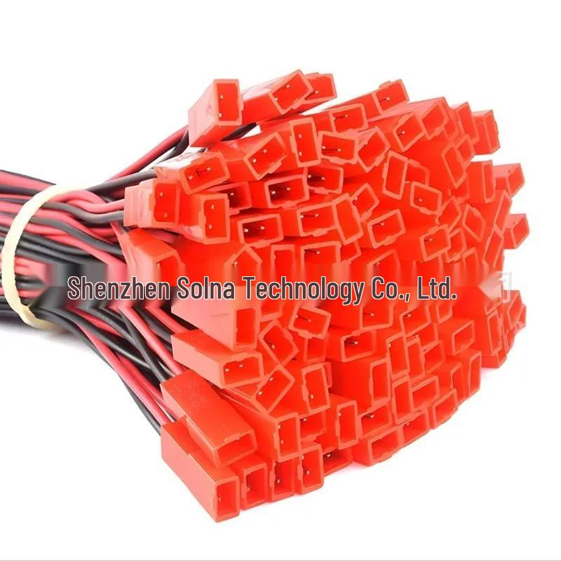 SM Male/Female Plug Cable 2.54MM Air Connection, 3-Battery Charging, 4P Terminal Power Cord, LED Light.