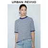 UR Women's Color-Block Stripe Beaded Short-Sleeve Knit Top