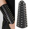 Multiuse Punk Arm Cuff PU Leather Arm Bracers With Secure Laceup Design For Music Festival Masquerades Party Photography