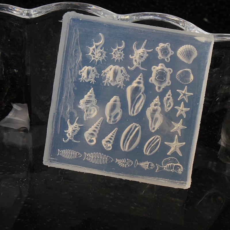 Silicone Nail Art Mold Accessory Mold Nail Decorative Mold Sea Theme Silicone Texture Perfect for Various Nail Types