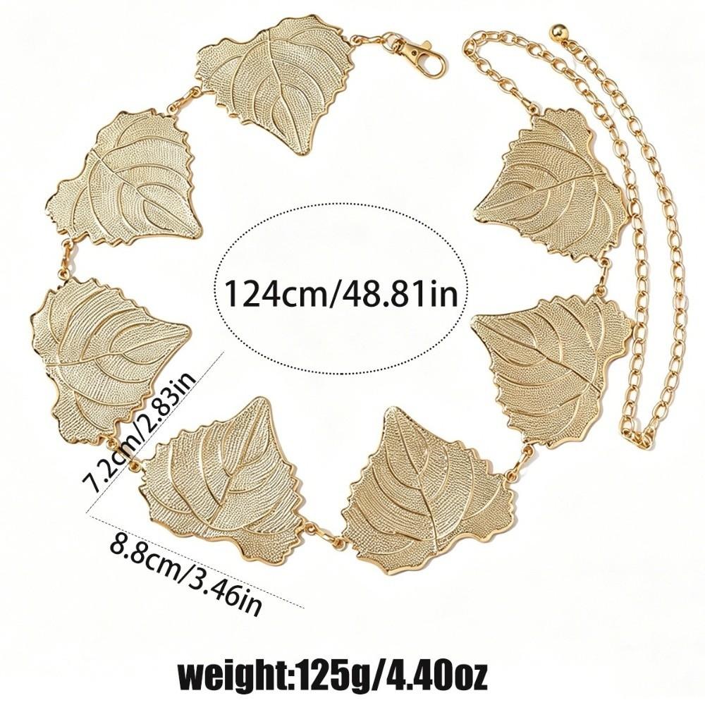 Personality Leaves Waist Chains Adjustable Body Chain Decor Metal Belly Chain Birthday Gift