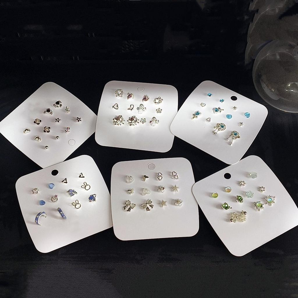 Sweet And Cool Aurora Love Suit Stud Earrings Femininity Versatile Earrings Simple And Small Exquisite Pendant Earrings