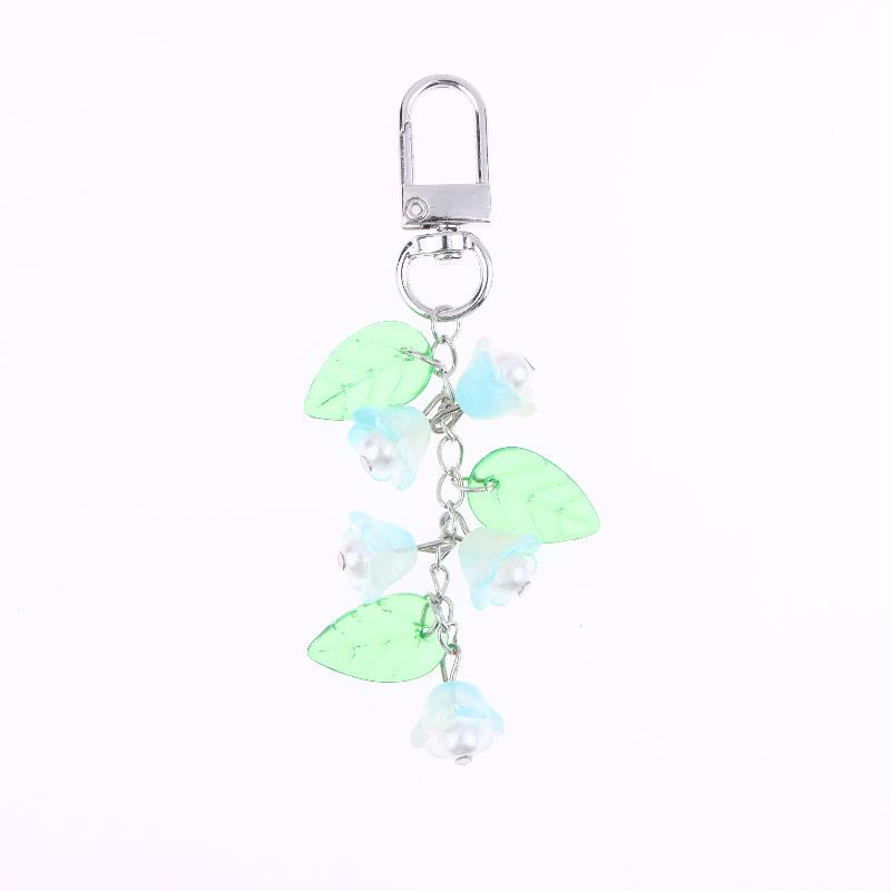 Y2K Aesthetics Lily Of The Valley Keychain Exquisite Flower Keyring Bag Pendant Sweet Girly Phone Lanyard Holiday Gifts