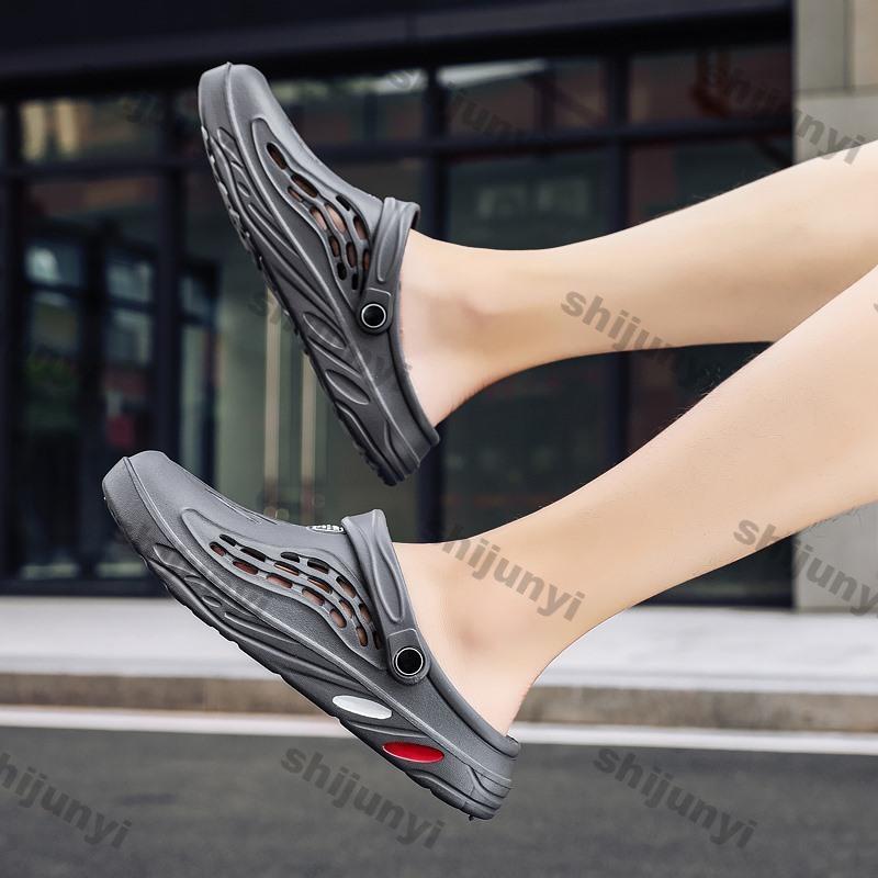 Módní pánské dřeváky sandály letní venkovní pantofle domácí zahradní boty cholas plážové boty do vody pánské robustní sandály s měkkou podrážkou cloud pantofle