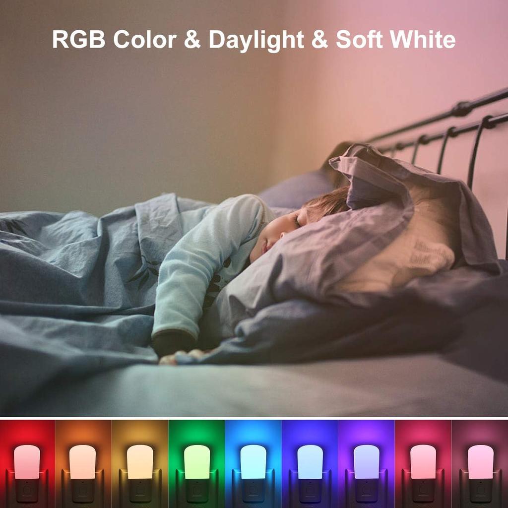 L LOHAS LED Kids Night Lights Plug In, RGB Color Changing Night Lights