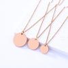 Stainless Steel Round Pendant Necklace - Blank, Engraveable, Ideal for Gifts