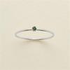 eManco Gold-Plated Non-Constricting Ring for Women - Thin Band with Tiny Diamond Accents and December Birthstone