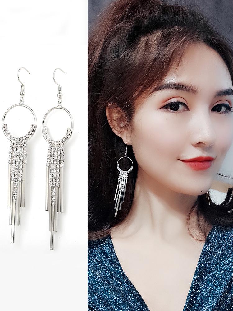 Pearl & Zircon Tassel Earrings