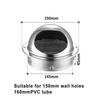 Silver Vent Cap Stainless Steel Windproof Hemispherical
