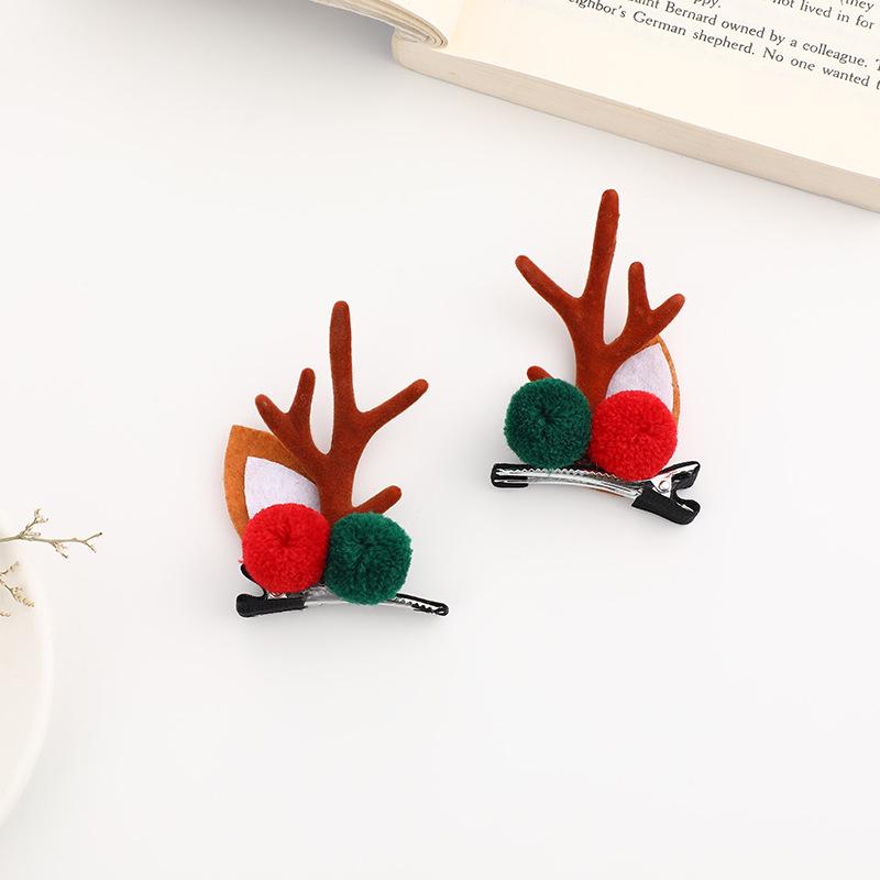 Sponky do vlasů s parohy soba: Vánoční 3D vlasové doplňky pro drdoly a copy
