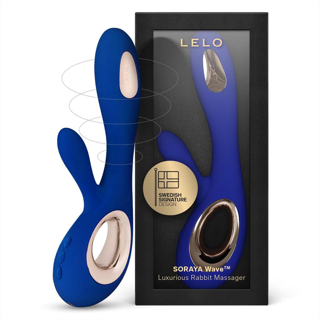 LELO SORAYA Wave Rabbit Vibe Vibrator with unique wave motion technology for sex toy for piston midnight blue - women, women, vibe,