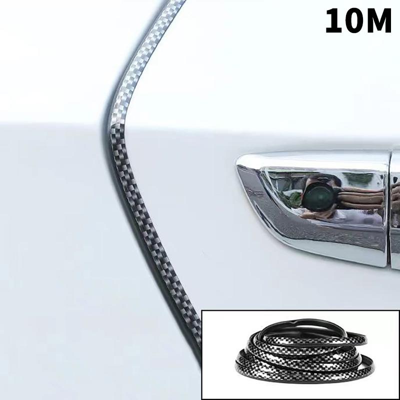 5/10M Chrome Car Door Edge Protection Strip Auto Door Anti Collision Strip Door Moldings Trim Adhesive Protector