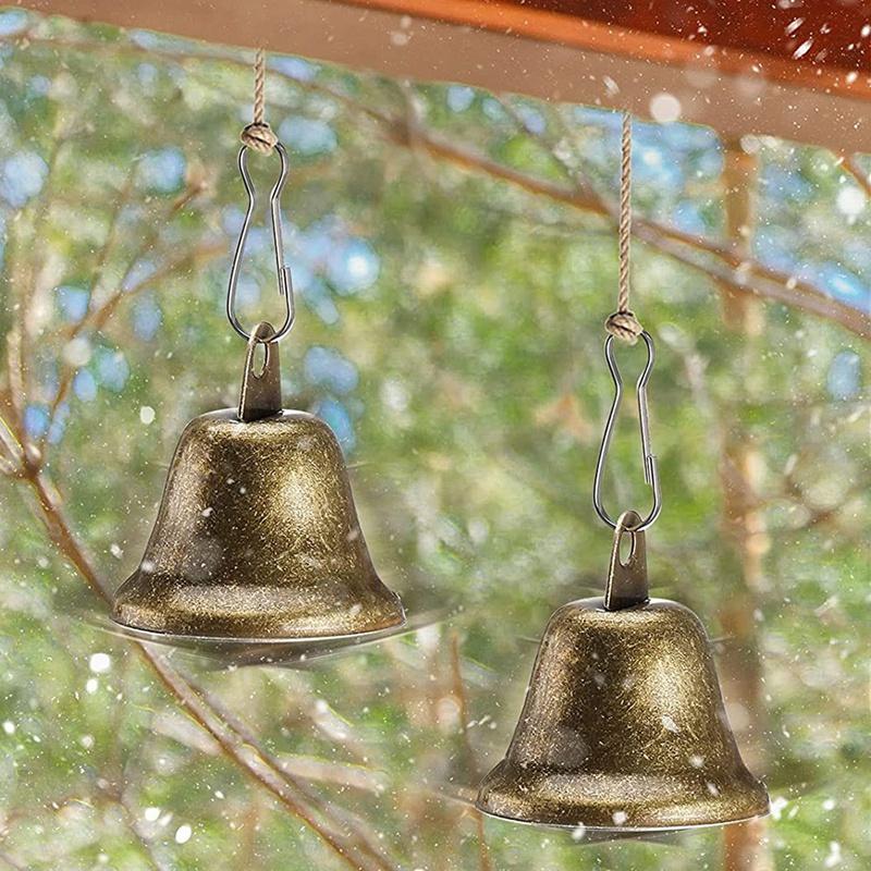 30 Pcs Bells Craft Small Bells Brass Bells Vintage Bells With Hooks For Hanging Wind Chimes Making Dog Training