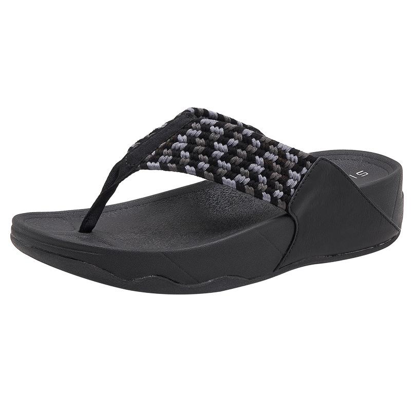 2025 Summer New Sandals For Women Light Sports Style Comfortable Rubber Large-Sized Thick-Soled Slippers Breathable Slope Heel