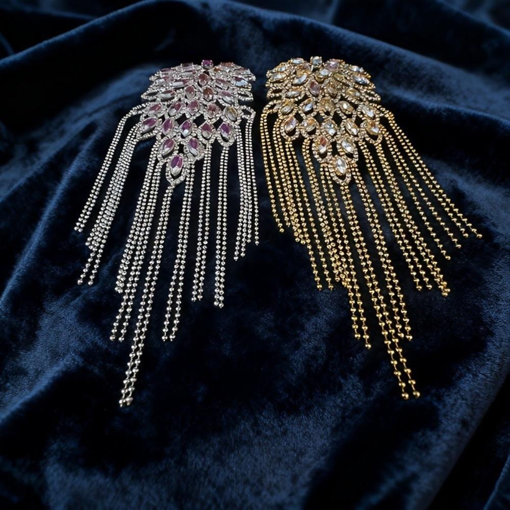 Pin Beads Tassel Epaulette Rhinestone Shoulder Jewelry Clothing Accessories