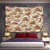 Gingerbread Men and Colorful Candy Pattern Pattern Wall Hanging Tapestry Decorative Tapestry Home Decor for Bedroom and Living Room