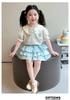 Girls' summer short sleeved set 2026 new baby shirt cake skirt two-piece set children's summer stylish clothes