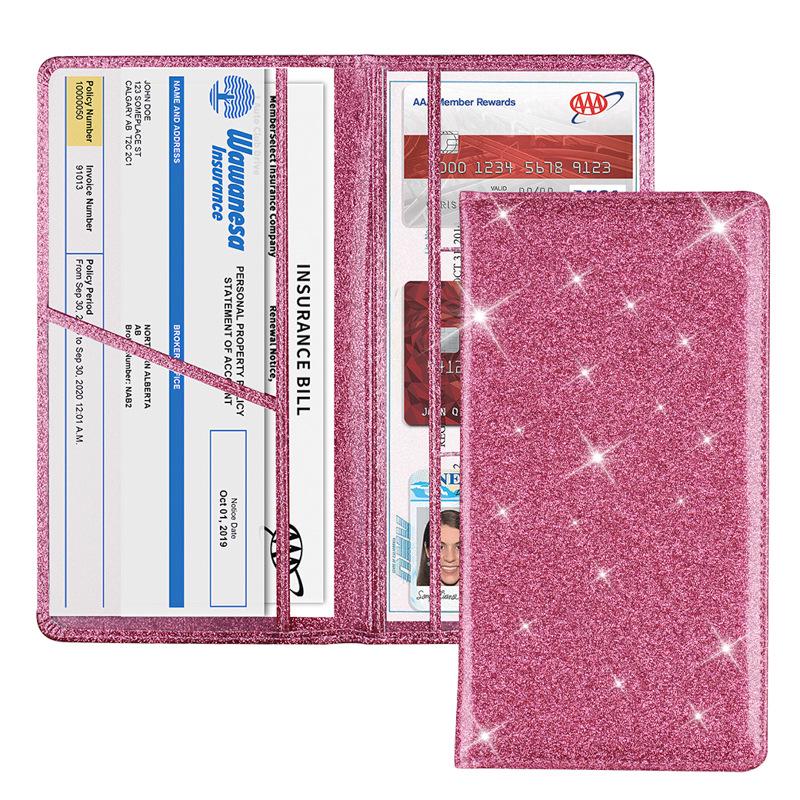 In-Stock Car Document Protector: PU Leather Insurance & Registration Card Holder Wallet