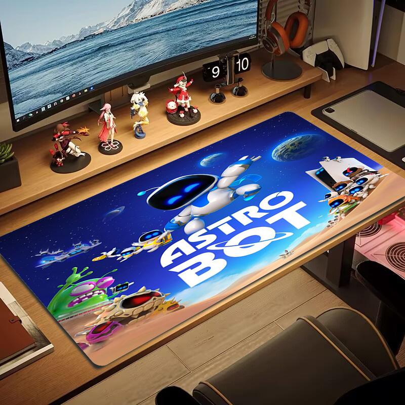 Astro bot Color Mouse Pad Large Gaming Table Cushion Non-slip Laptop Tablet Big Mousepad XXL Mat Mini PC Playmat With Lock edge